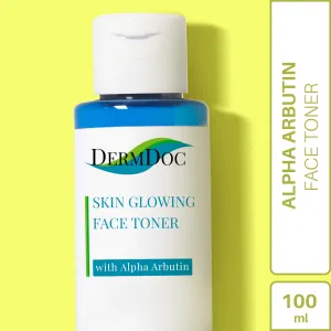 DermDoc Skin Glowing Face Toner with Alpha Arbutin ( 100 ml ) | For All Skin Type | Lightweight , Non- Sticky | Paraben Free , Silicone Free , Sulfate Free , Cruelty Free , Sulphate Free