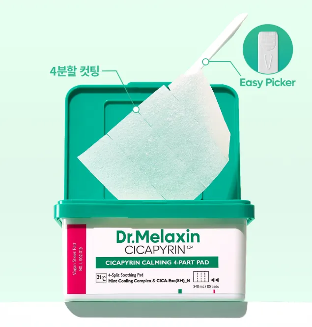 Dr.Melaxin Cicapirin Calming 4-Part Pad 80sheet 340ml