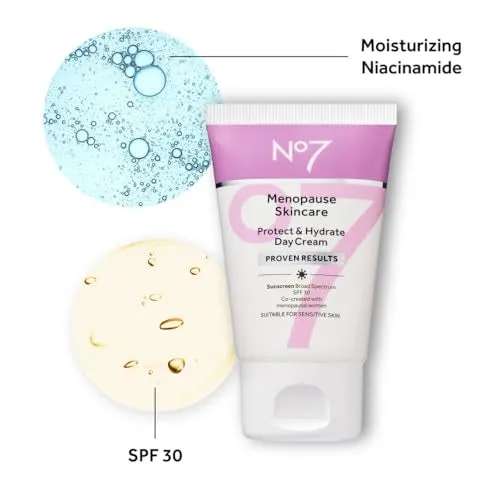 No7 Menopause Skincare Protect & Hydrate Day Cream Spf 30 Green Tea Niacinamide