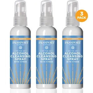 ON THE GO – 70% ALCOHOL CLEANSING SPRAY WITH CITRUS