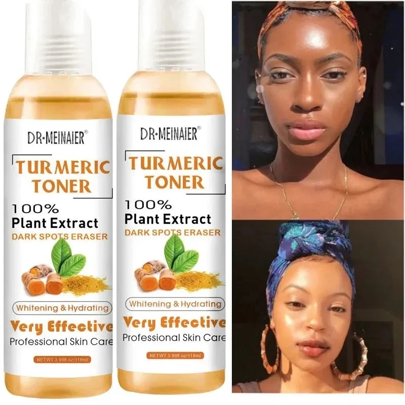 Set of 2 Turmeric Dark Spot Toners – Erase, Correct, and Fade Blemishes for Dark Skin. A powerful solution for dark spots, blemishes, and acne removal.