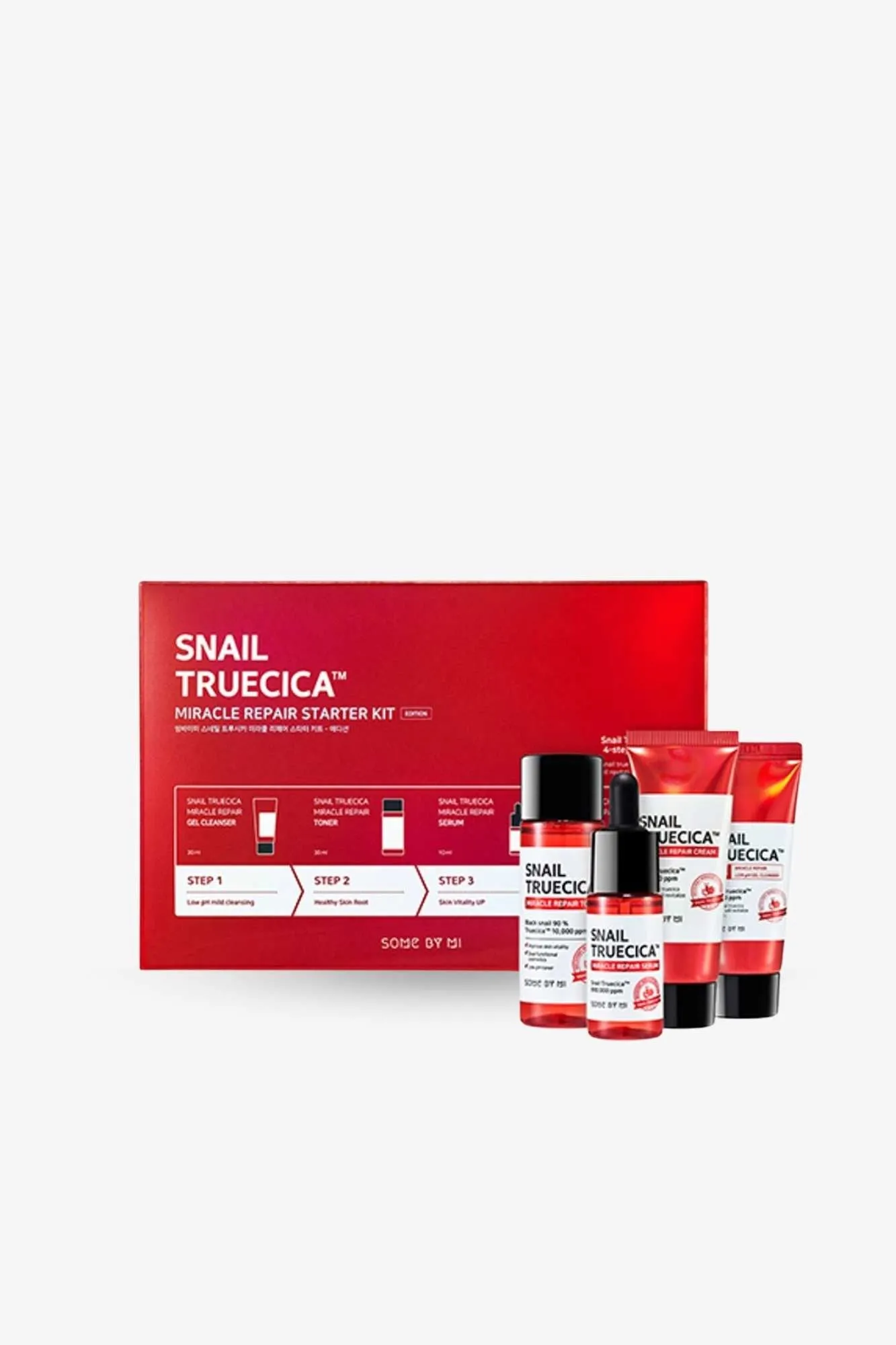 Some By Mi - Snail Truecica Miracle Repair Starter Kit - 4pcs